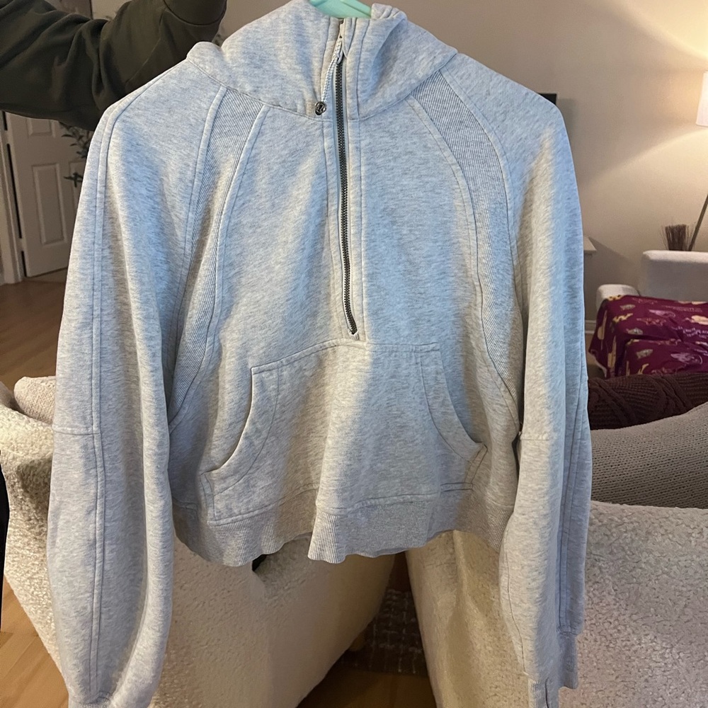 Lululemon Quarter Zip Light Grey